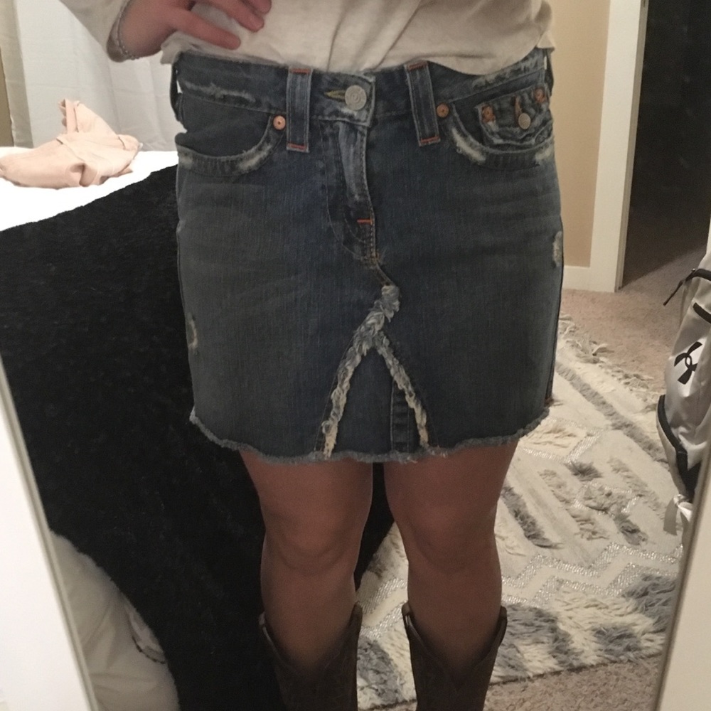 True Religion denim skirt
